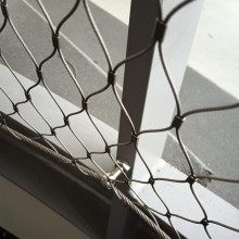 Balustrade infill stainless steel cable mesh
