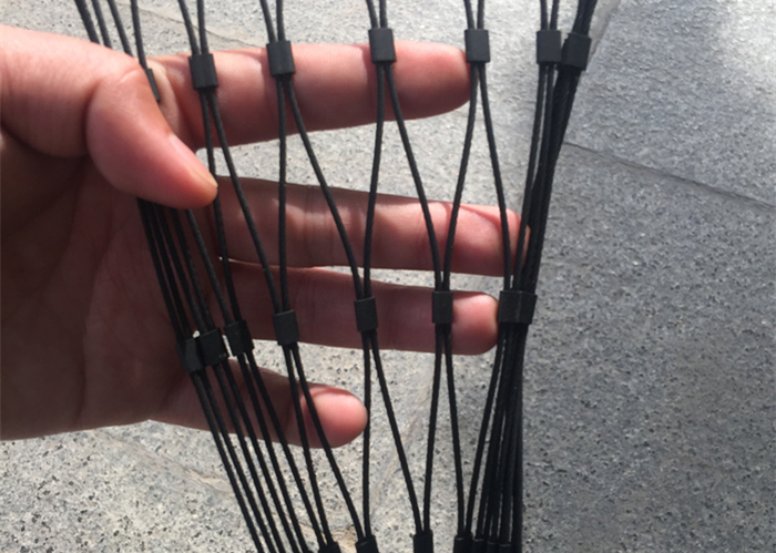 Black oxide stainless steel cable net Flexible stainless steel ferrule mesh/stainless steel stair railing mesh