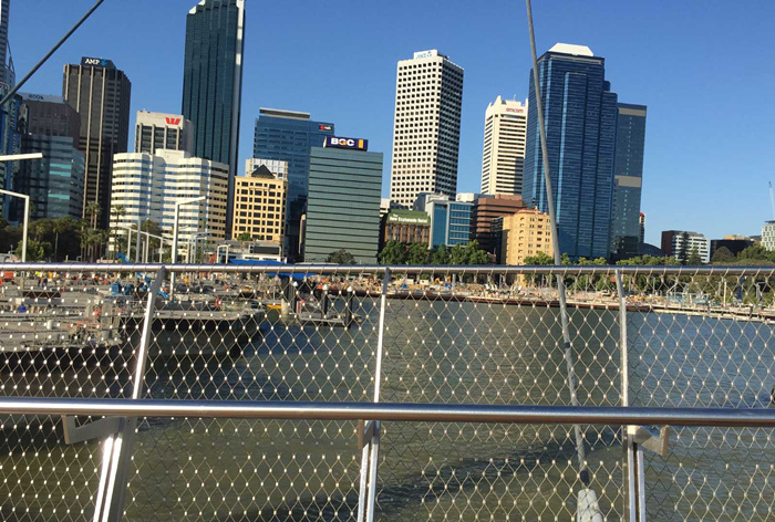 High tensile stainless steel mesh fence for bridge Fall Protection using SS Cable Mesh – Bridge Safety