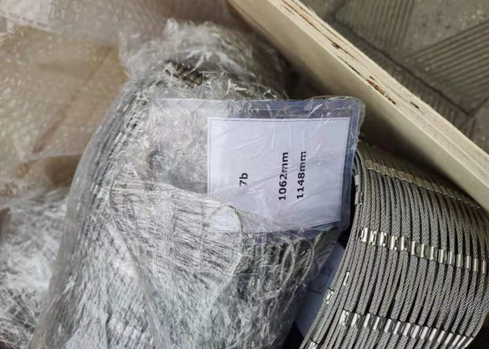 ferrule wire rope mesh AISI 316 stainless steel ferrule type wire rope mesh