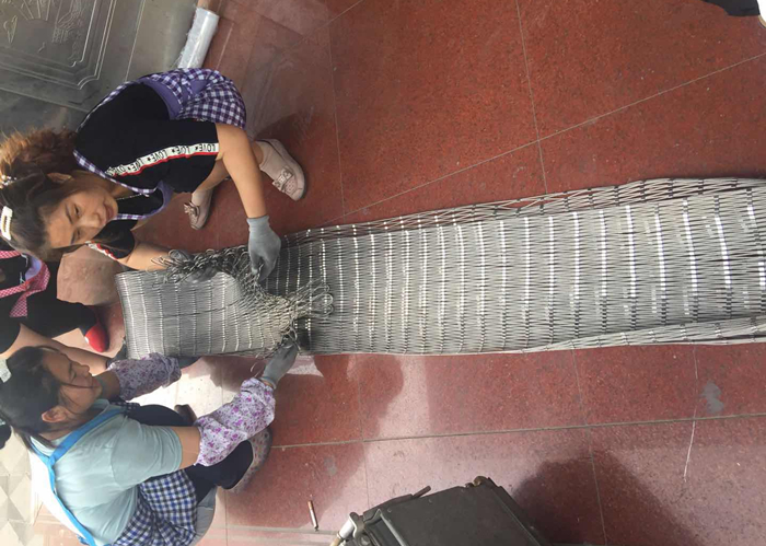 Inox webnet for balustrade infill stainless steel cable mesh for balustrade infill